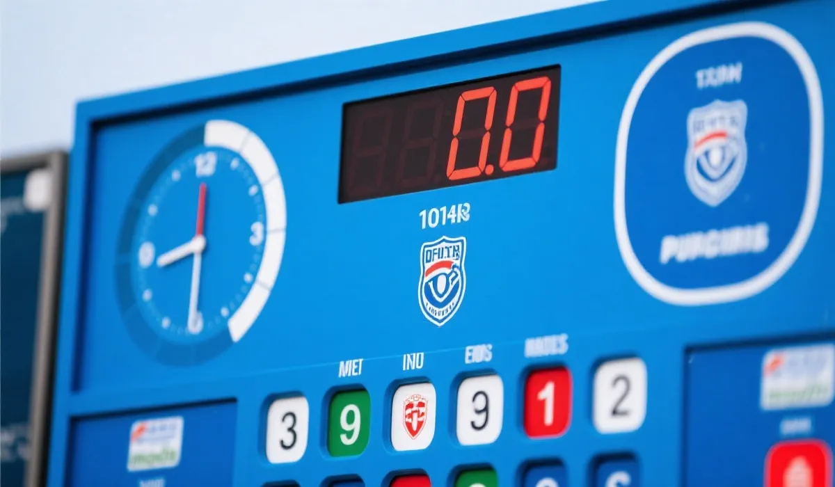 比赛时间与状态信息展示示意图