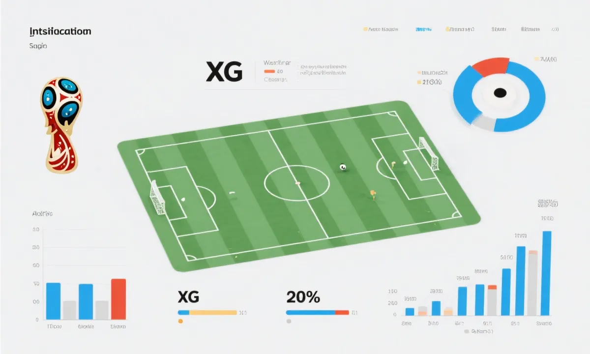 数据化解读世界杯进球:xG、射门与进球预测的可视化示意图